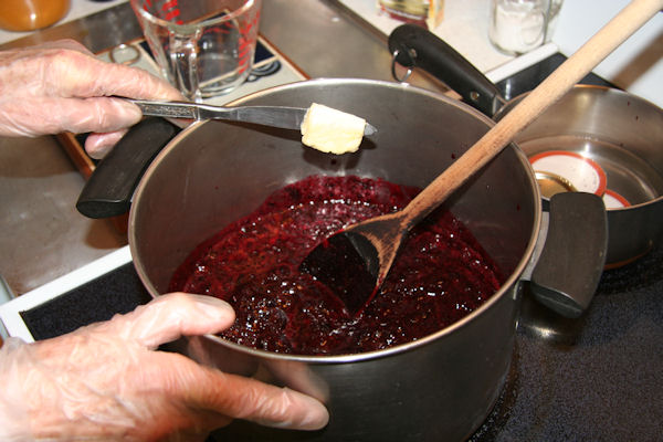 Step 12 - Add a Pat of Butter and bring to a Hard Boil 