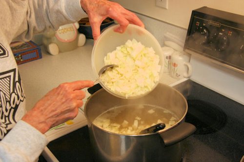 Step Eleven - Add Cabbage