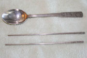 Silver Chopstick and Spoon