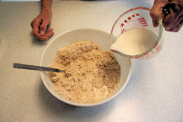 Step 13 -  Add Milk to Baking Mix