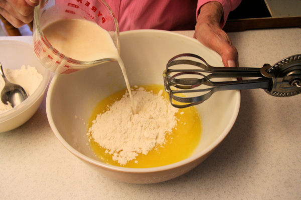 Step 16 - Milk into Butter Mix
