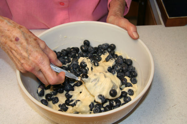 Step 18 - Add Blueberries to Batter