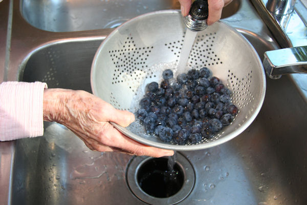 Step 2 - Wash Blueberries
