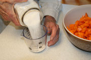 Making Apricot Crisp Step 5
