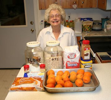 Making Apricot Crisp