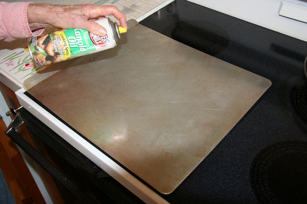 Step 15 - Oil Cookie Sheet