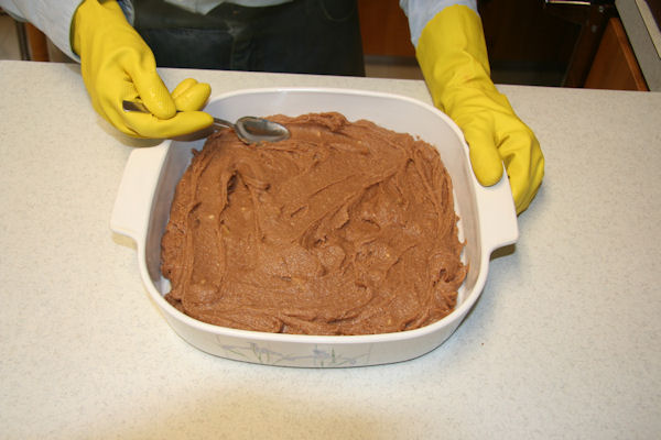 Step 21 - Level out the Brownie Batter 