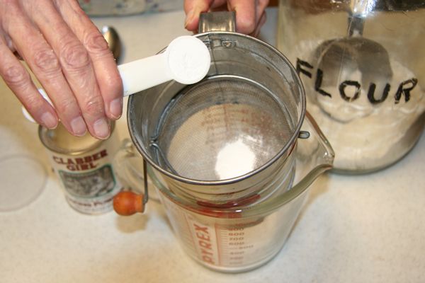 Step 5 - Baking Powder in Sifter