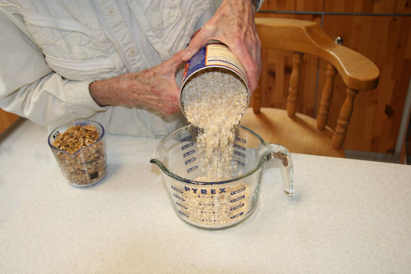 Step 17 -  Measure out the Oatmeal