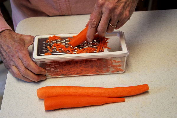 Step 3 -  Grate the Carrots