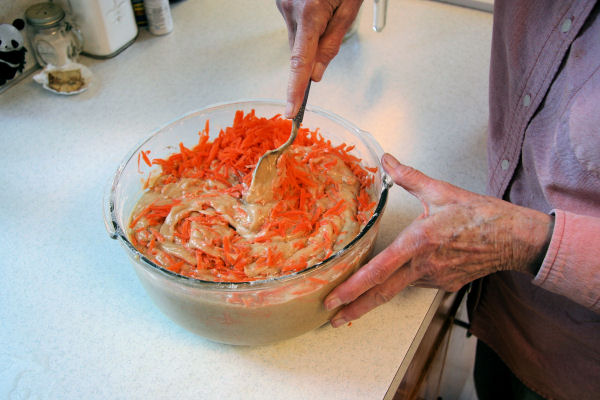Step 16 -  Mix in the Carrots