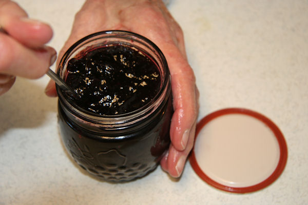 Step 12 - Stir Blueberry Jam