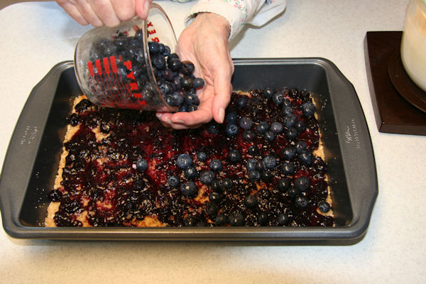 Step 16 - Spread Blueberries