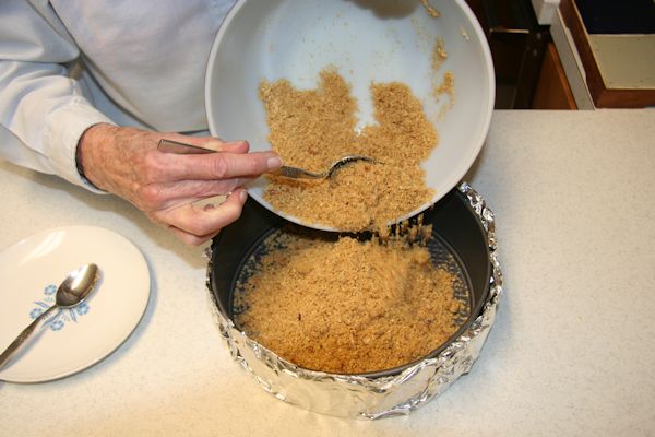 Step 12 - Crust Mix into Pan