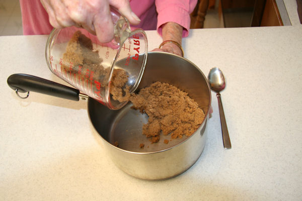 Step 1 - Measure and Add Dark Brown Sugar 