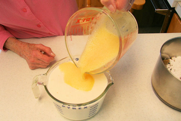Step 7 - Add Eggs to Milk