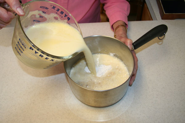 Step 9 - Put Mixture into Saucepan