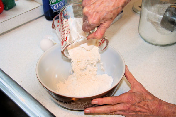 Step 1 - Measure Flour 