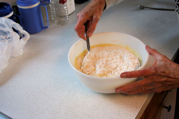 Step 9  - Mix in the Flour