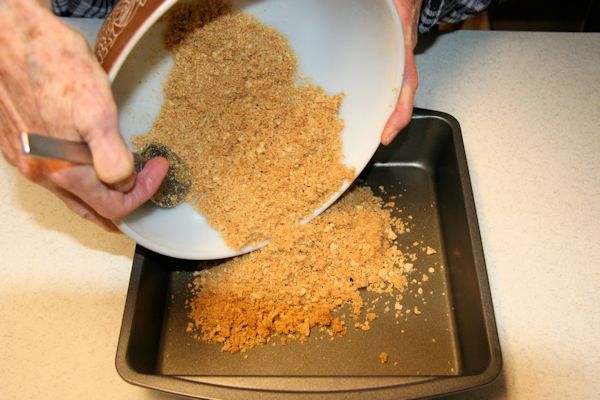 Step 6 - Crust Mix into Pan