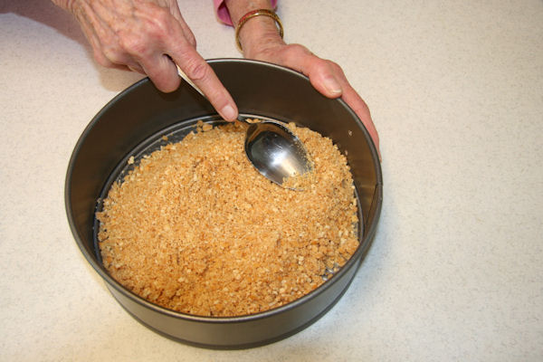Step 6 -Pour Wafer Crumbles into the Pan  