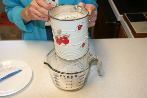 Step 3 - Sift Flour