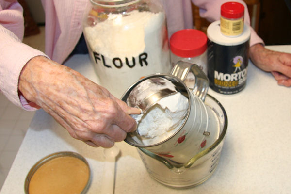 Step 1 - Flour into Sifter