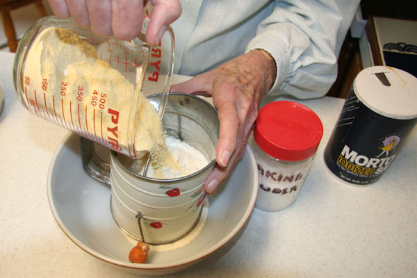 Step 4 - Put Cornmeal into Sifter
