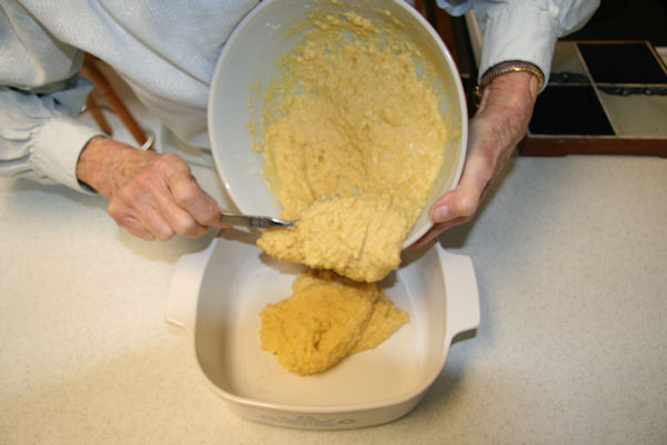 Step 20 - Batter into Baking Dish