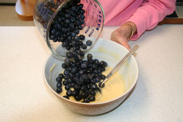 Step 17 - Add Blueberries to Batter