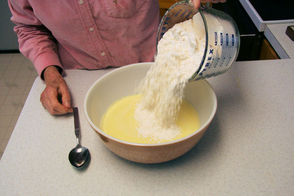 Step 6 -  Add the Flour