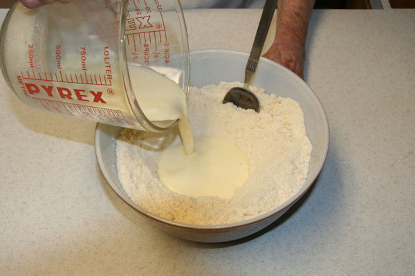 Step 14 - Add Cream to Flour