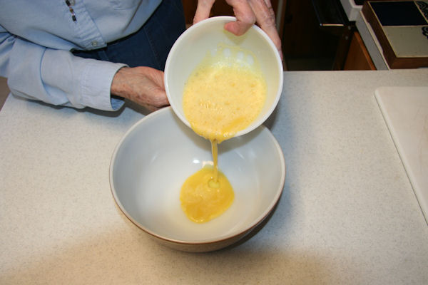 Step 4 - Eggs into Bowl
