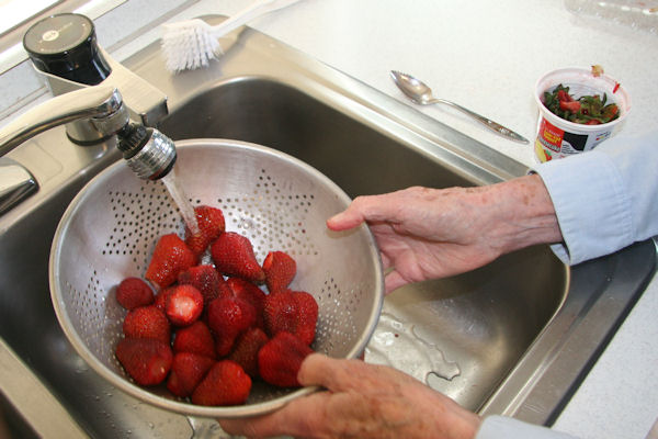Step 4 - Wash Strawberries