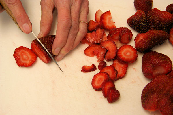 Step 6 - Slice Strawberries