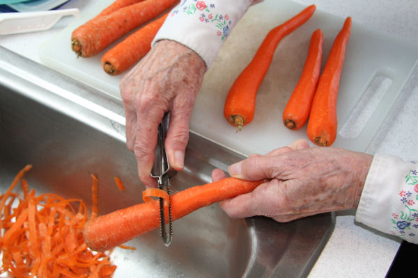 Step 1 - Peel Carrots