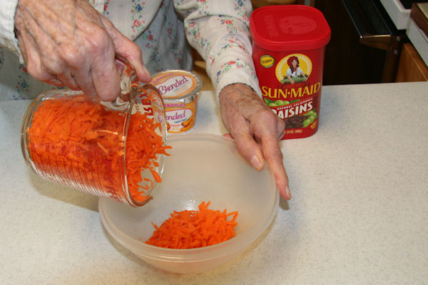 Step 4 - Carrots into Bowl