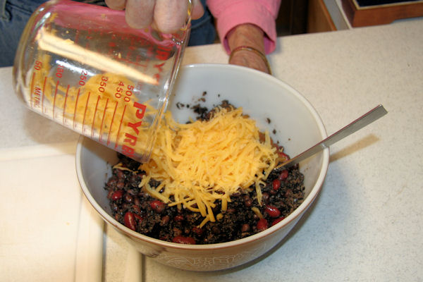Step 7 - Add Cheese to Beans