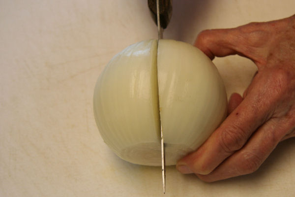 Step 8 - Slice Onion in Half