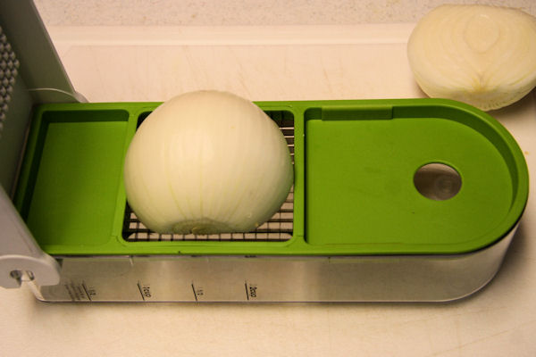 Step 9 - Put onion into Onion Machine