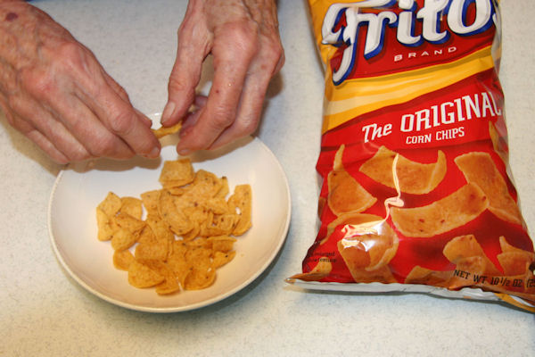 Step 17 - Crumble the Fritos