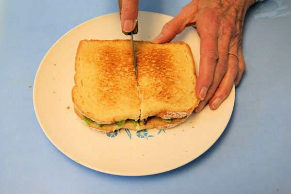 Step 12 - Cut Sandwich in Half