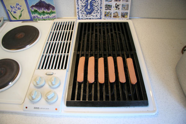 Step 2 - Grill Hot Dogs