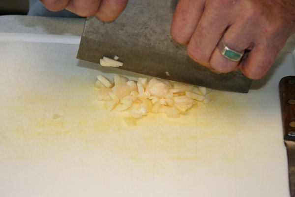 Step Six - Mincing the Garlic