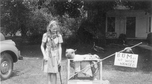 Bernice Chase with her Prize Winning Lamb