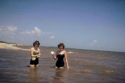 Gwen and Bernice at the Beach