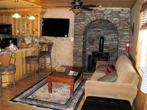 Big Bear Home TV and Fireplace   - Scene 4