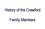 Crawford Family History