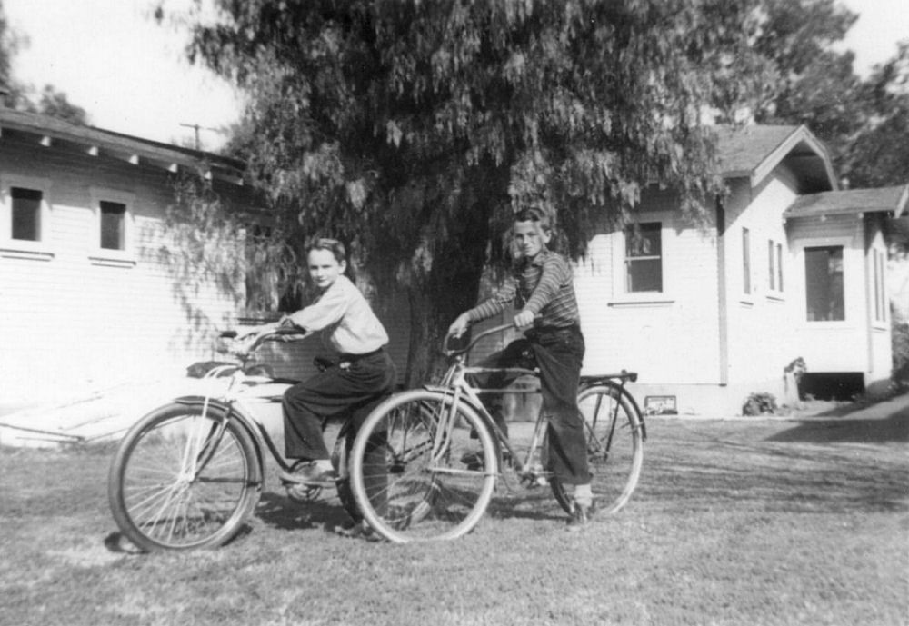 Crawford and Donald with Bikes 