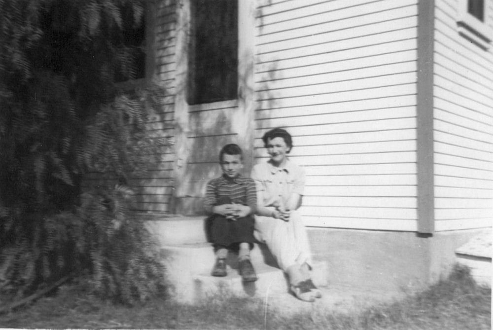 Mom and Don on Back Porch